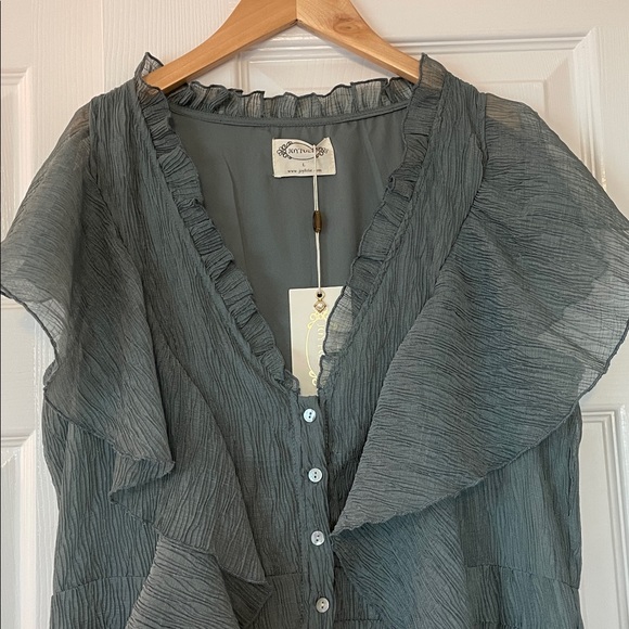 NWT Joyfolie Cass Dress in Island Sage - Picture 6 of 9